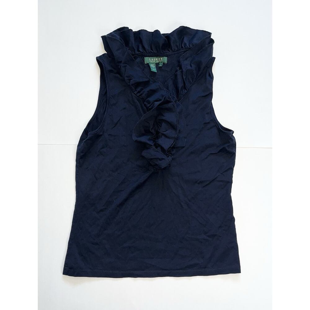 Lauren Ralph Lauren Ruffle Sleeveless Blouse